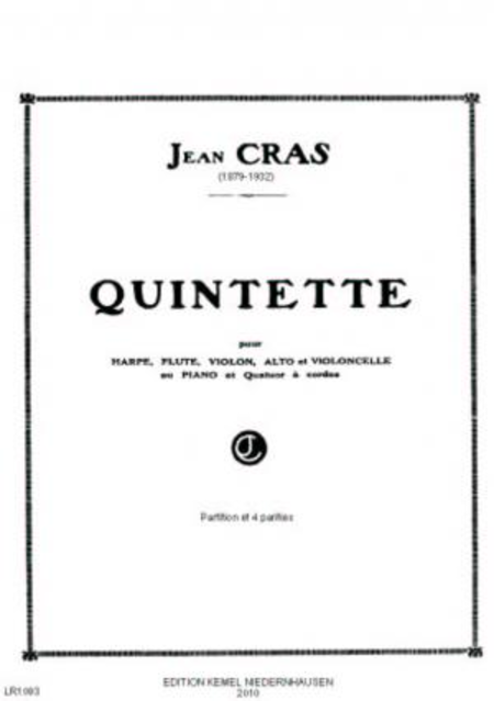 Quintette : pour harpe, flute, violon, alto et violoncelle ou piano et quatuor a cordes, 1928