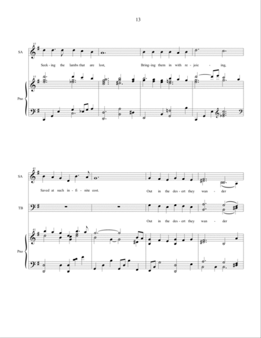 Dear to the Heart of the Shepherd - SATB Choir with piano accompaniment 4-Part scores gallery preview page 5