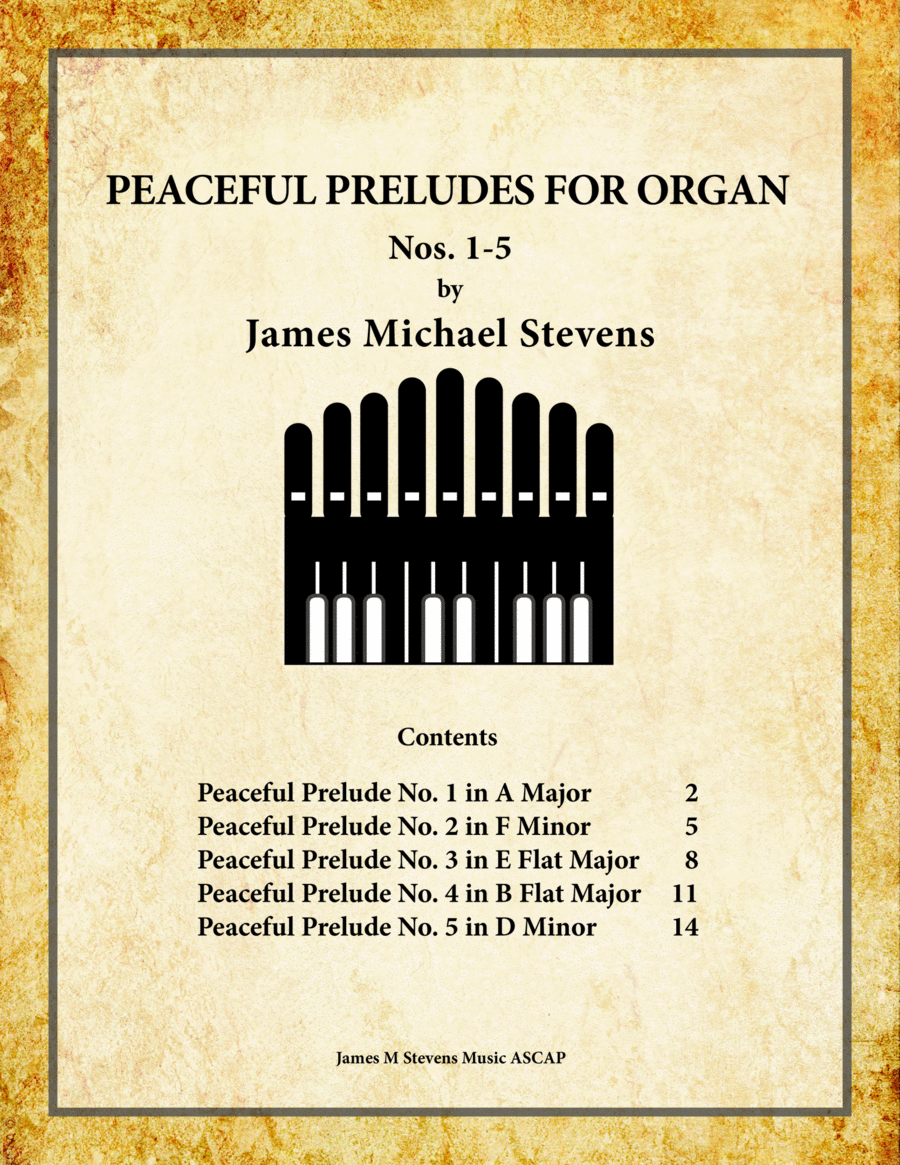 Peaceful Preludes, Nos. 1-5 Organ Book Peaceful Preludes, Nos. 1-5 Organ Book Organ Solo scores gallery preview page 1