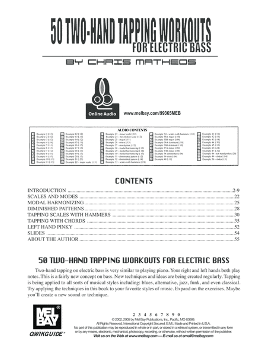 50 Two-Hand Tapping Workouts for Electric Bass Bass Guitar scores gallery preview page 2