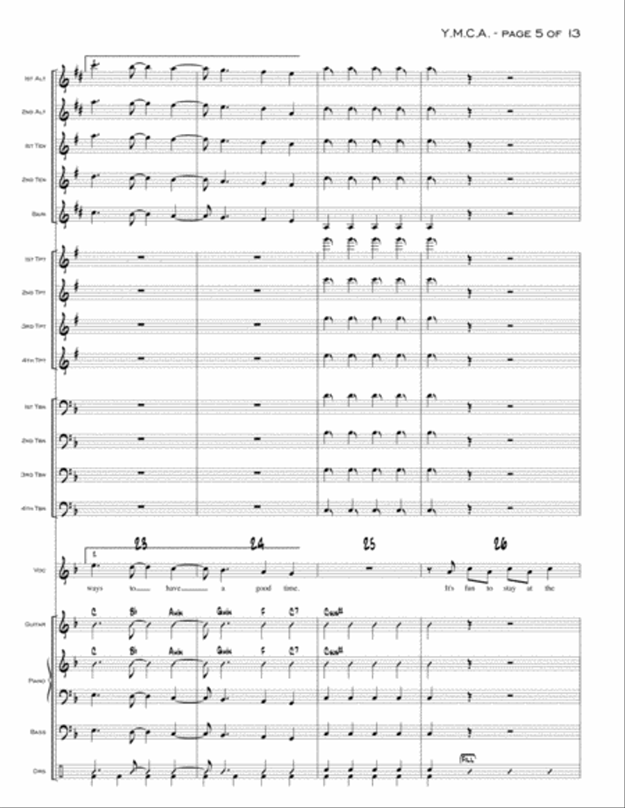 Y.M.C.A. Jazz Ensemble scores gallery preview page 5