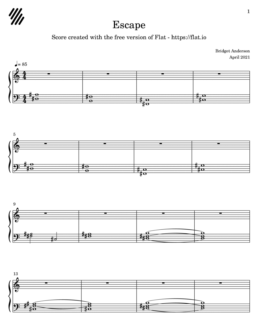 Escape Voice scores gallery preview page 1