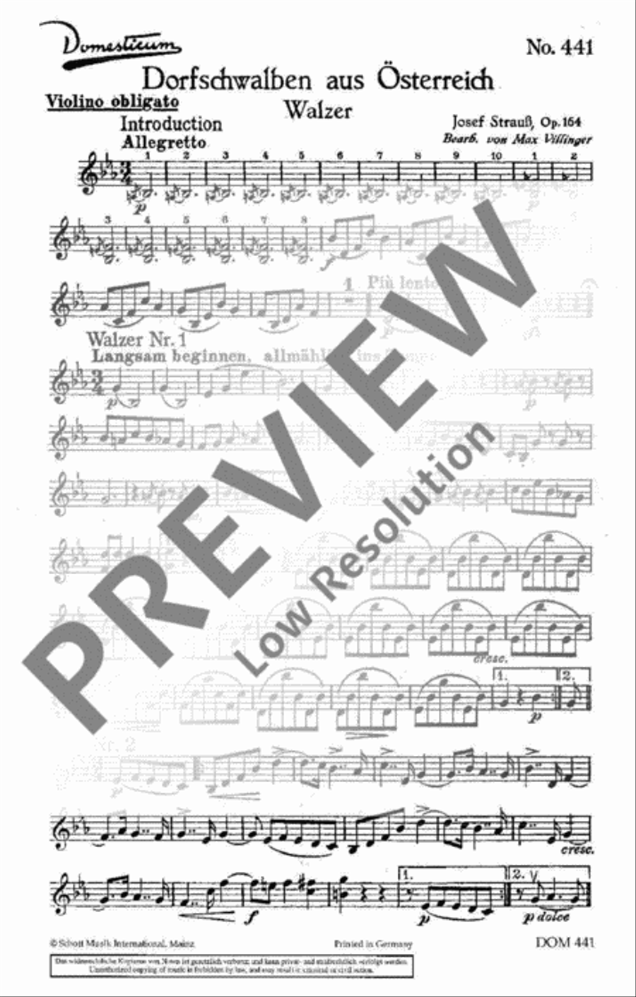 Dorfschwalben aus Österreich Oboe scores gallery preview page 2