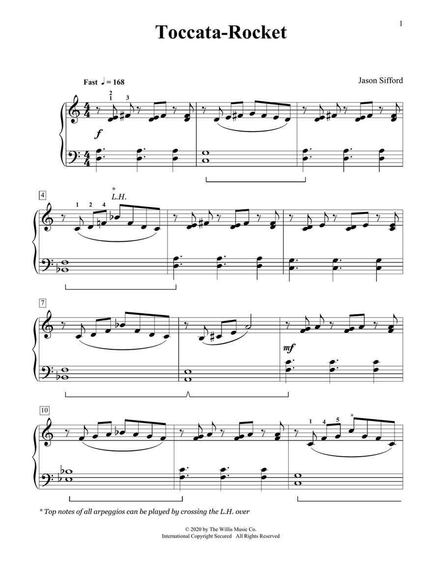 Toccata-Rocket Piano Method scores gallery preview page 1