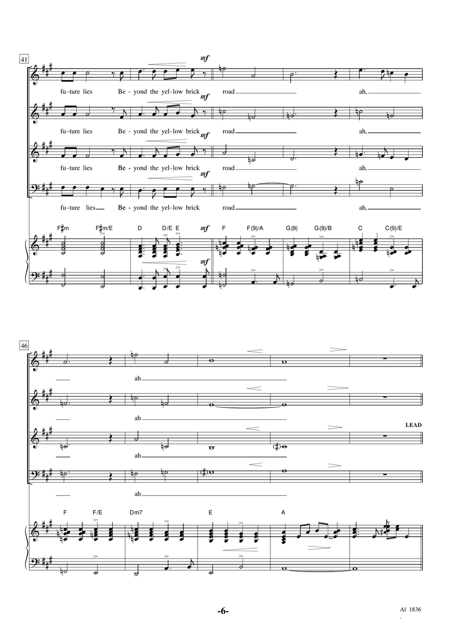 Goodbye Yellow Brick Road 4-Part scores gallery preview page 6