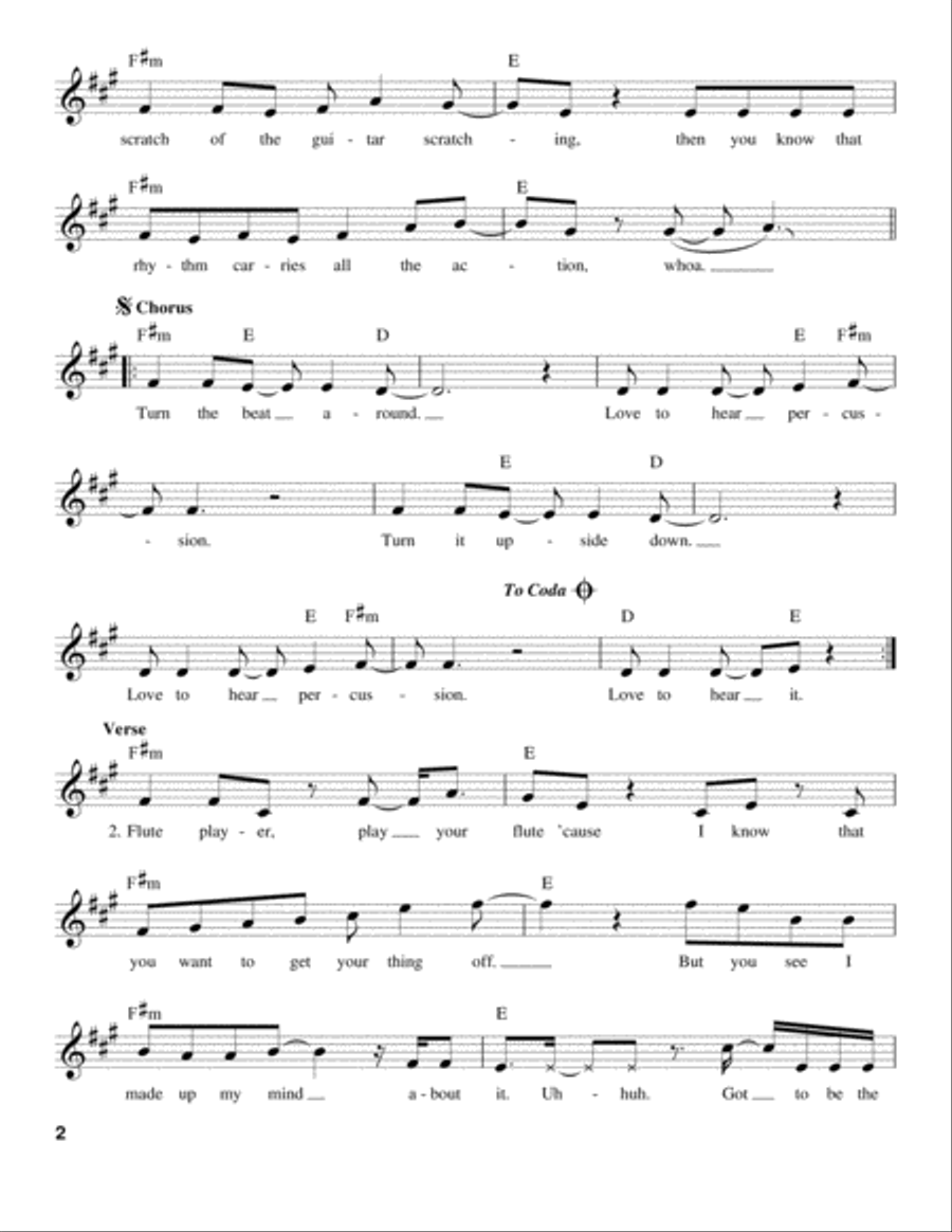 Turn The Beat Around Voice scores gallery preview page 2