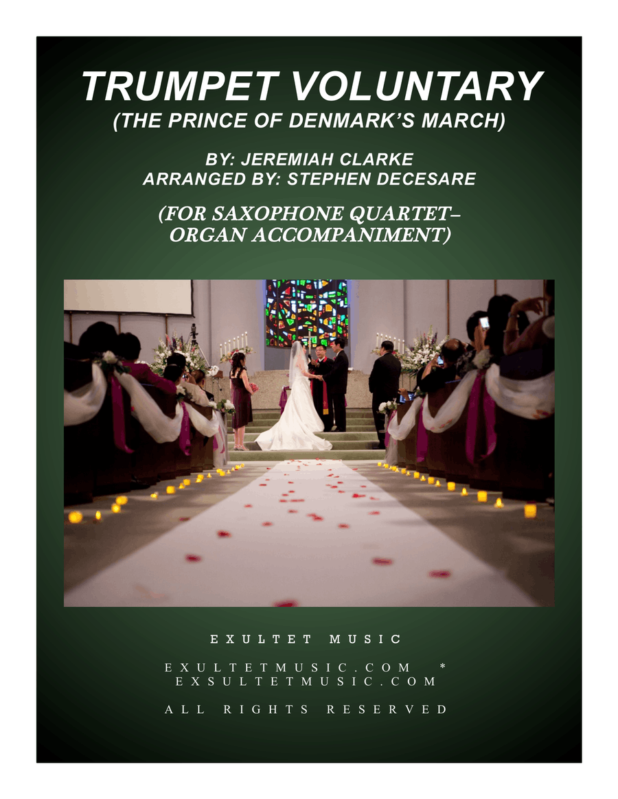 Trumpet Voluntary (for Saxophone Quartet - Organ Accompaniment) Woodwind Ensemble scores gallery preview page 1