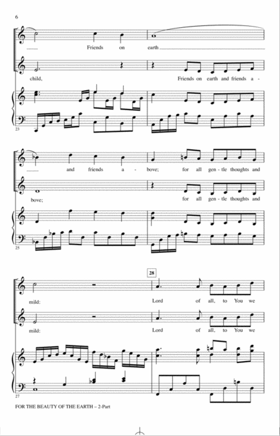 For The Beauty Of The Earth 2-Part scores gallery preview page 5