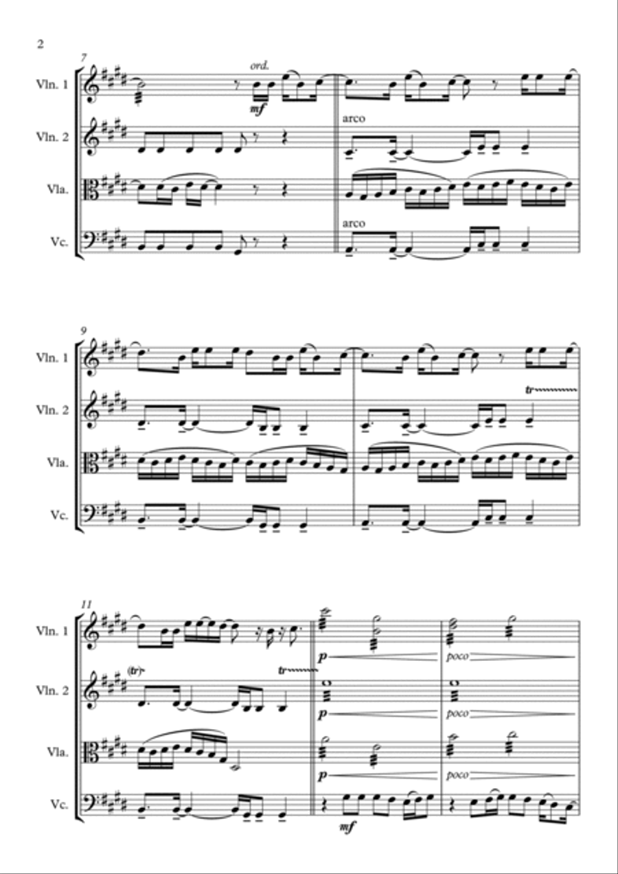 Scared To Be Lonely String Quartet scores gallery preview page 2