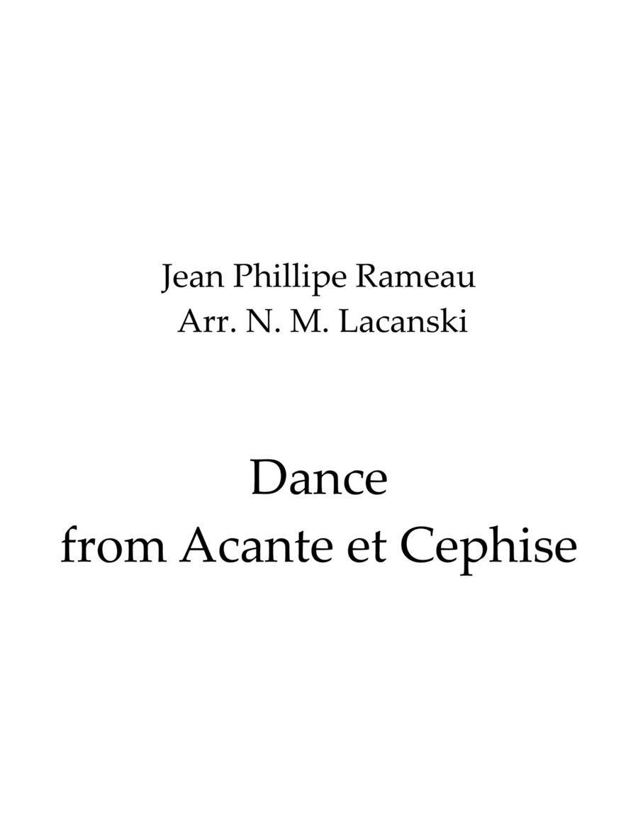 Acante et Cephise - Dance Woodwind Trio scores gallery preview page 1