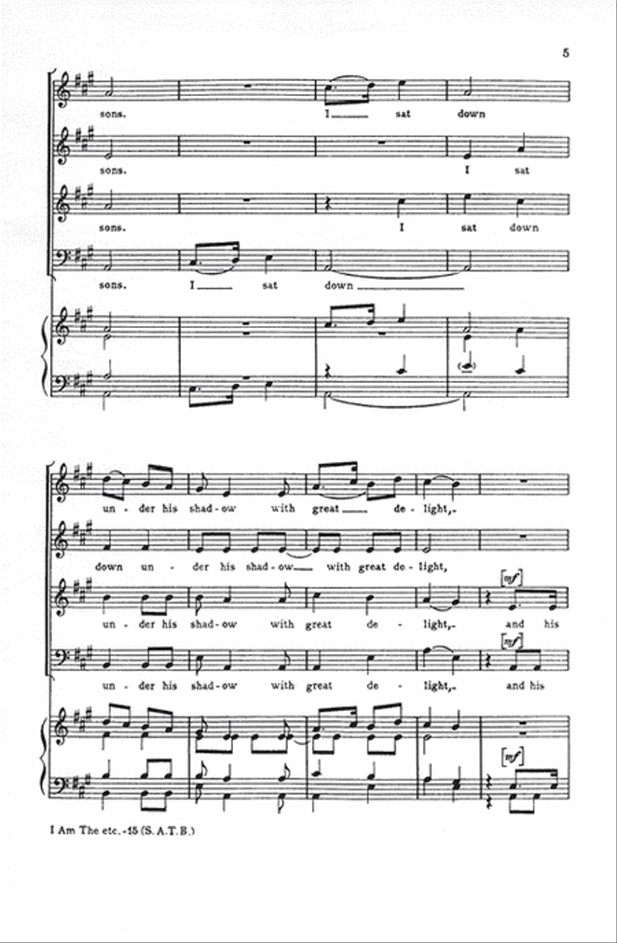 I Am the Rose of Sharon 4-Part scores gallery preview page 5