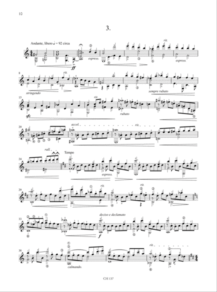3 Nocturnes for Guitar (2010) Acoustic Guitar scores gallery preview page 4