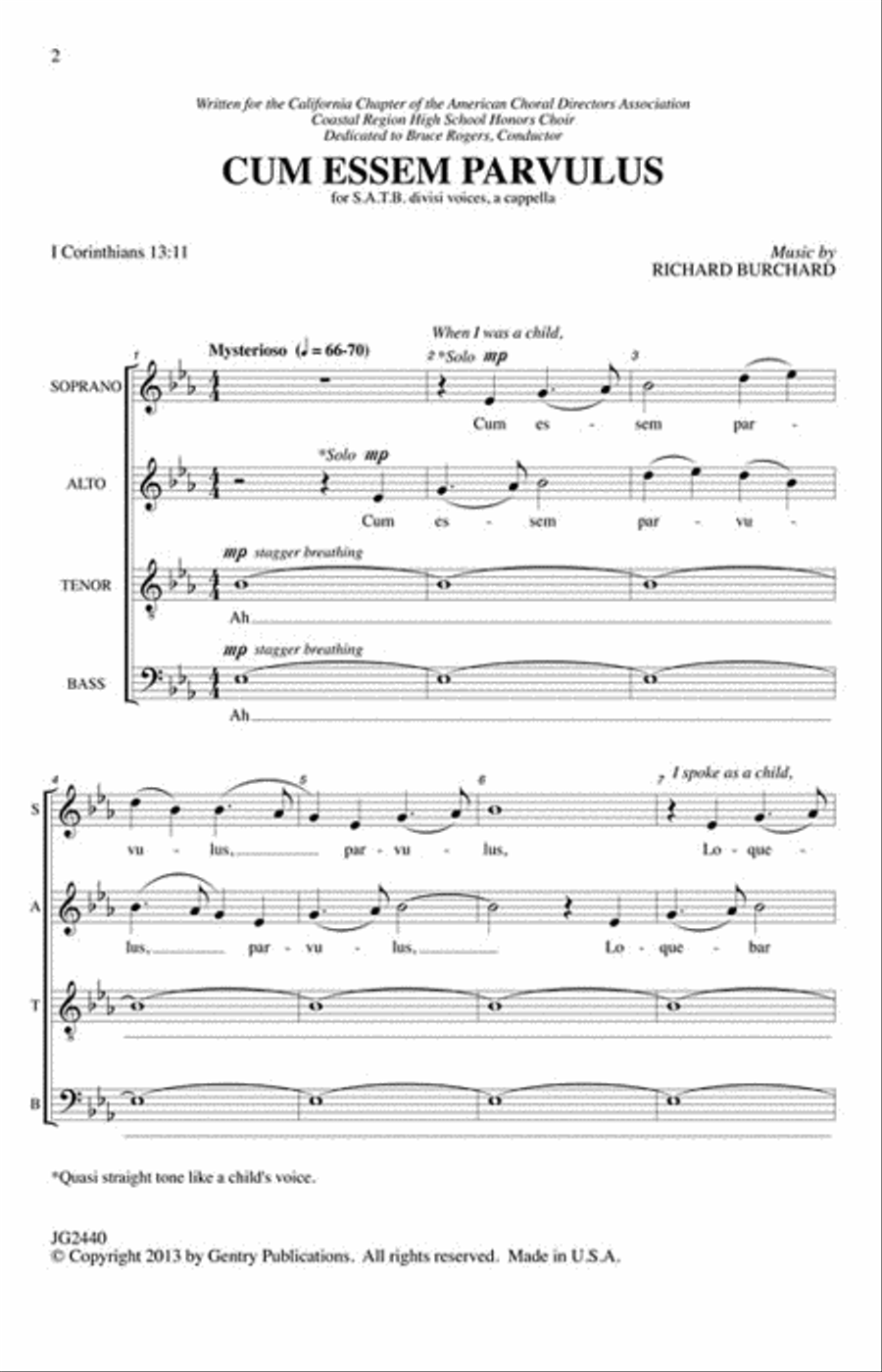 Cum Essem Parvulus SSAATTBB scores gallery preview page 2