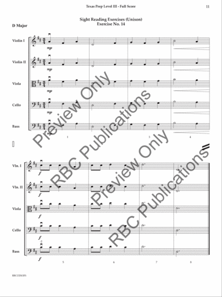 Texas Prep Level III Texas Prep Level III Orchestra scores gallery preview page 10