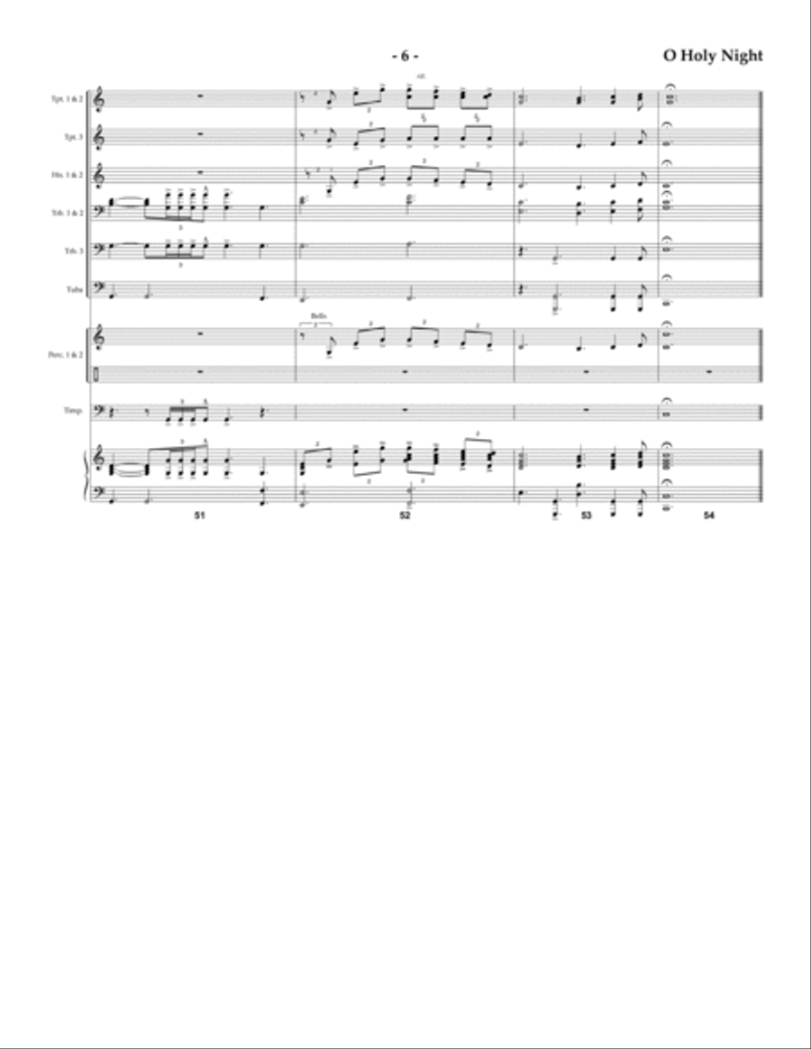 O Holy Night for Brass Choir/Ensemble Brass Ensemble scores gallery preview page 6