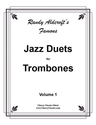 Book cover for 12 Famous Jazz Duets for Trombones, Volume 1