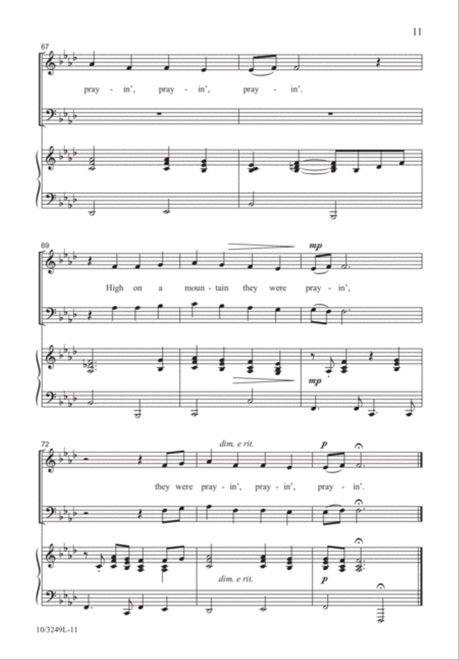 High Upon a Mountain 4-Part scores gallery preview page 11