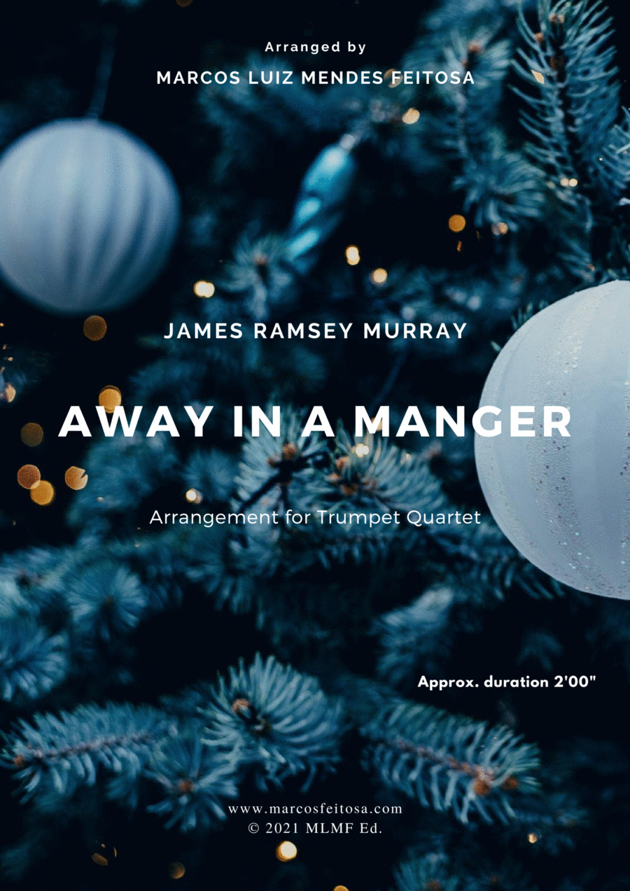 Away in a Manger - Trumpet Quartet Brass Ensemble scores gallery preview page 1