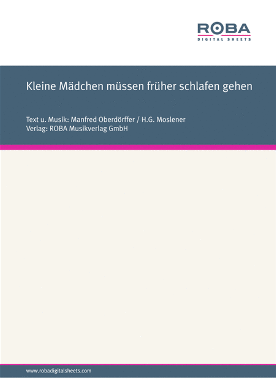 Kleine Madchen mussen fruher schlafen gehen Voice scores gallery preview page 1