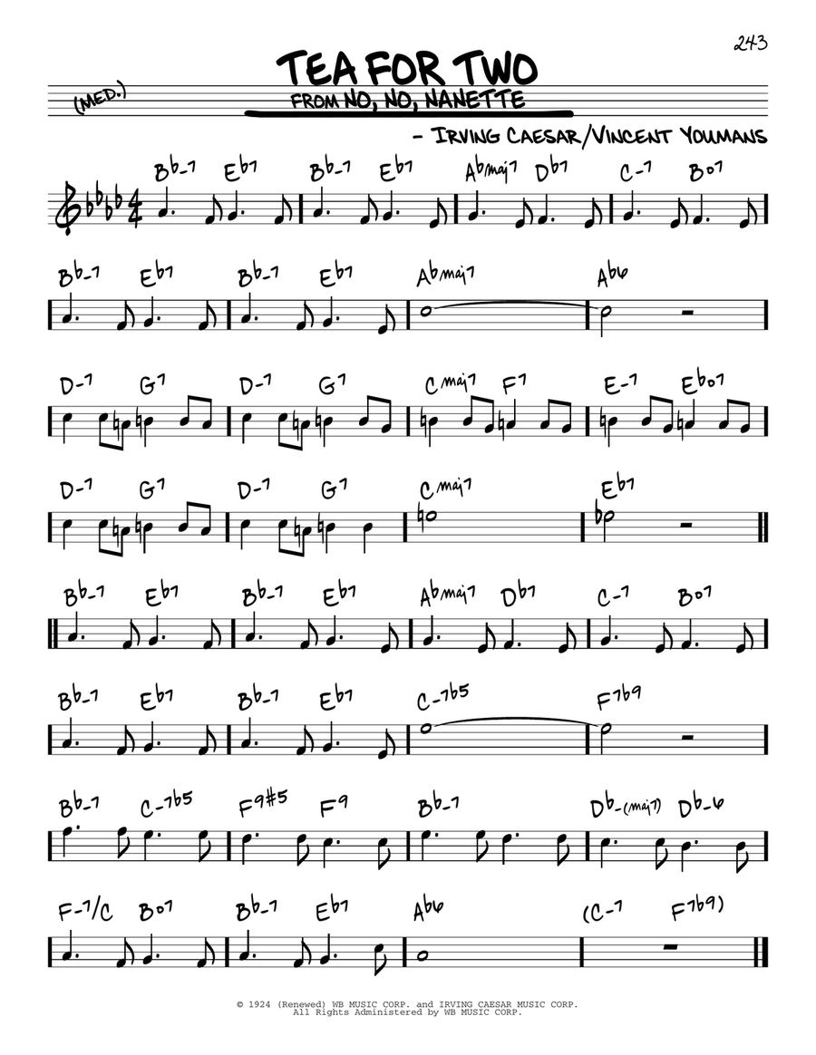 Tea For Two Piano scores gallery preview page 1