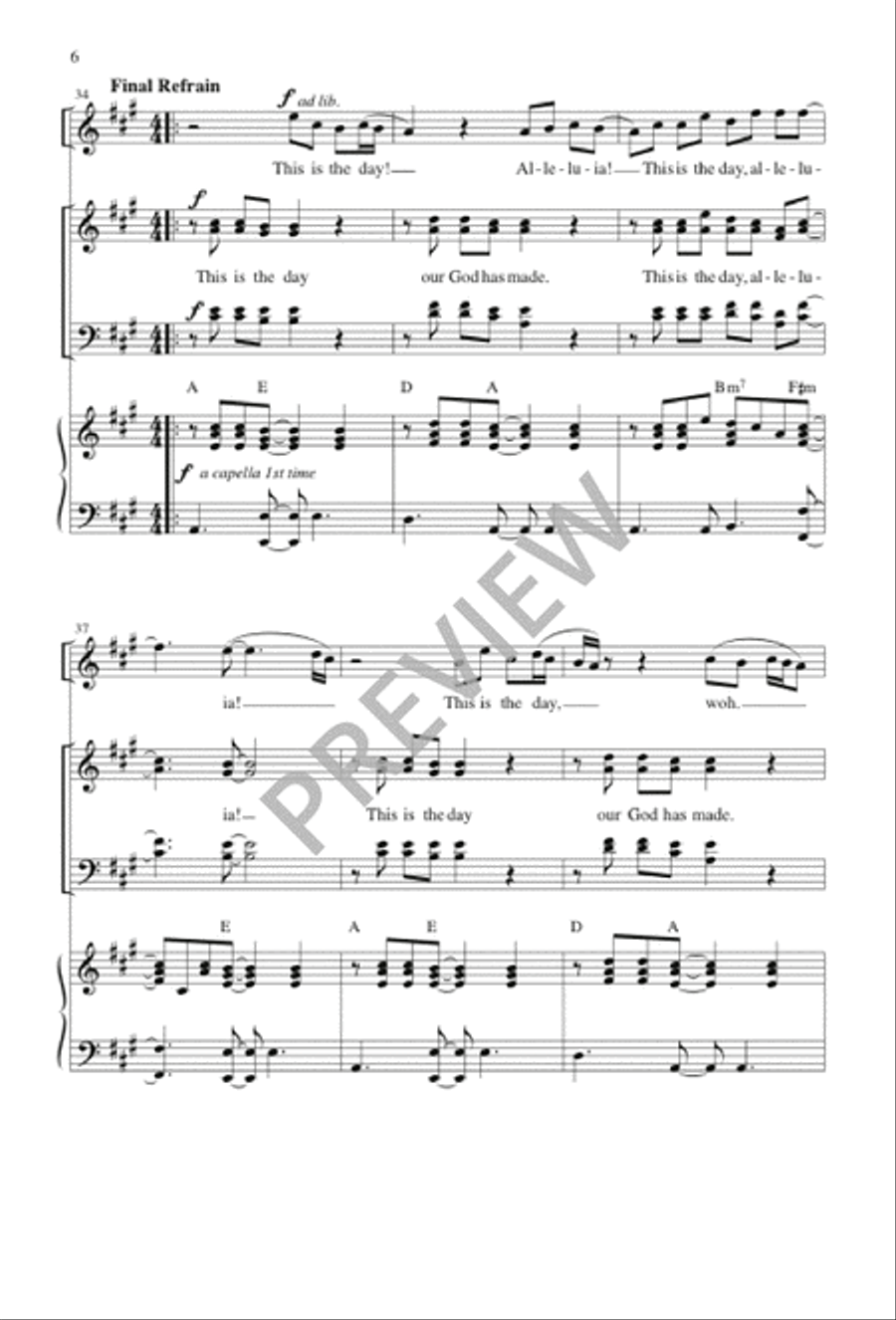 This Is the Day This Is the Day 4-Part scores gallery preview page 6