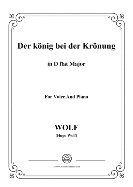Wolf-Der König bei der Krönung in D flat Major,for voice and paino image number null