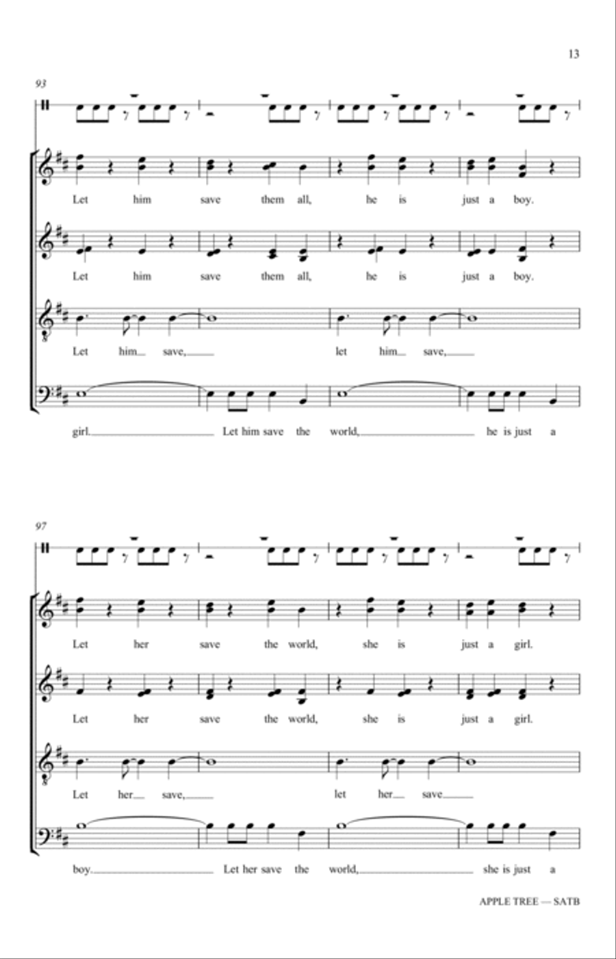 Apple Tree (arr. Katerina Gimon) 4-Part scores gallery preview page 13