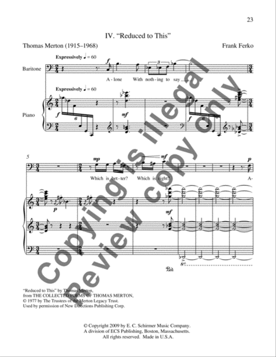 Merton Songs Piano, Vocal scores gallery preview page 6