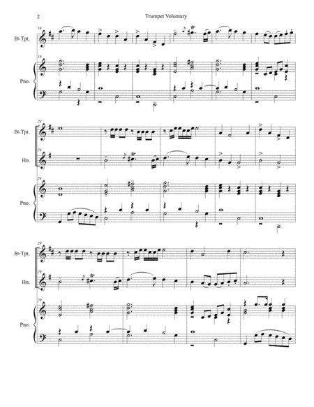 Trumpet Voluntary (Duet for Bb-Trumpet and French Horn - Piano Accompaniment) image number null