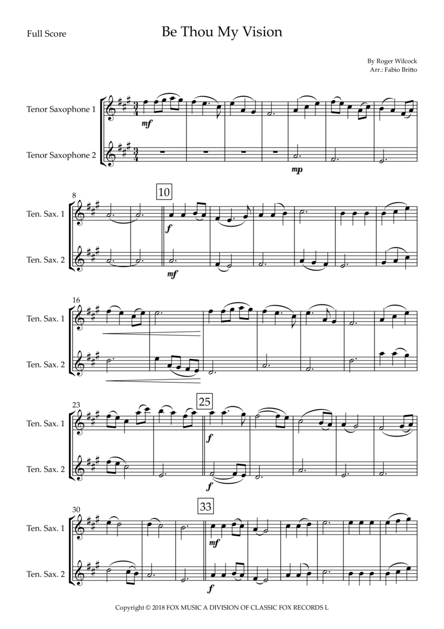 Be Thou My Vision Woodwind Duet scores gallery preview page 1