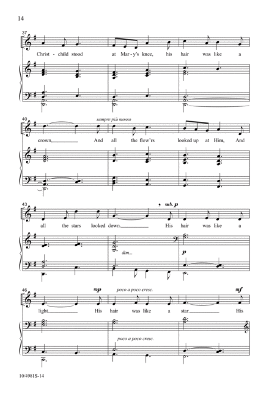 A Trinity of Carols Unison Choir scores gallery preview page 14