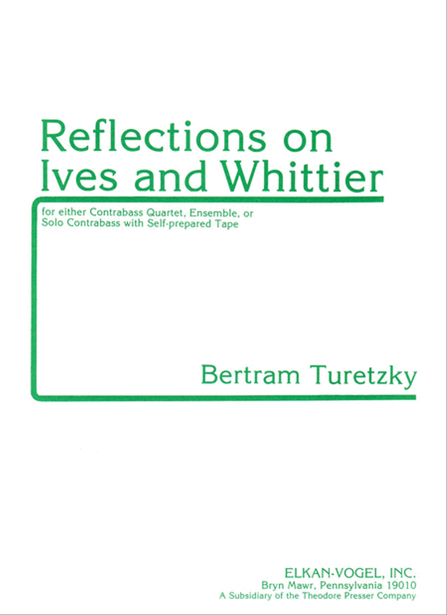 Reflections on Ives And Whittier Chamber Music scores gallery preview page 1