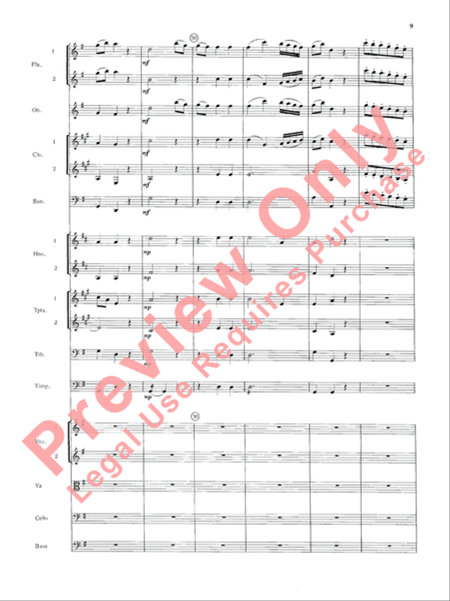 Mozart's Symphony No. 25 in G Minor, 3rd & 4th Movements Full Orchestra scores gallery preview page 12