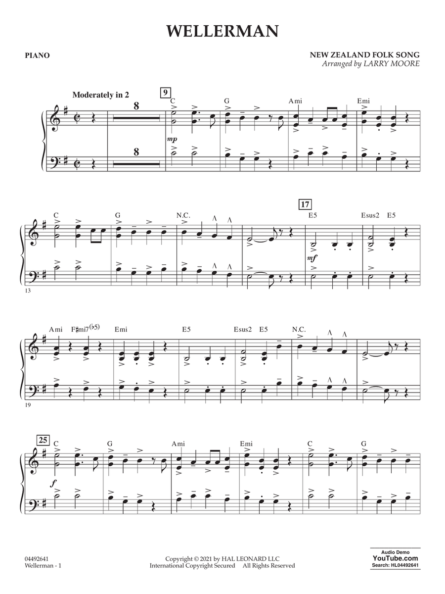 Wellerman (arr. Larry Moore) - Piano Orchestra scores gallery preview page 1