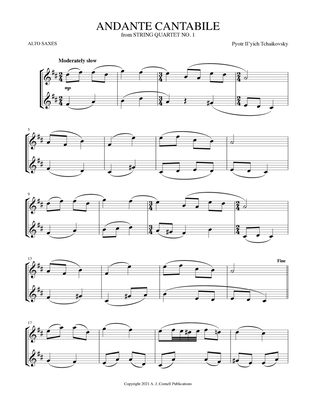 Andante Cantabile (from String Quartet No. 1)