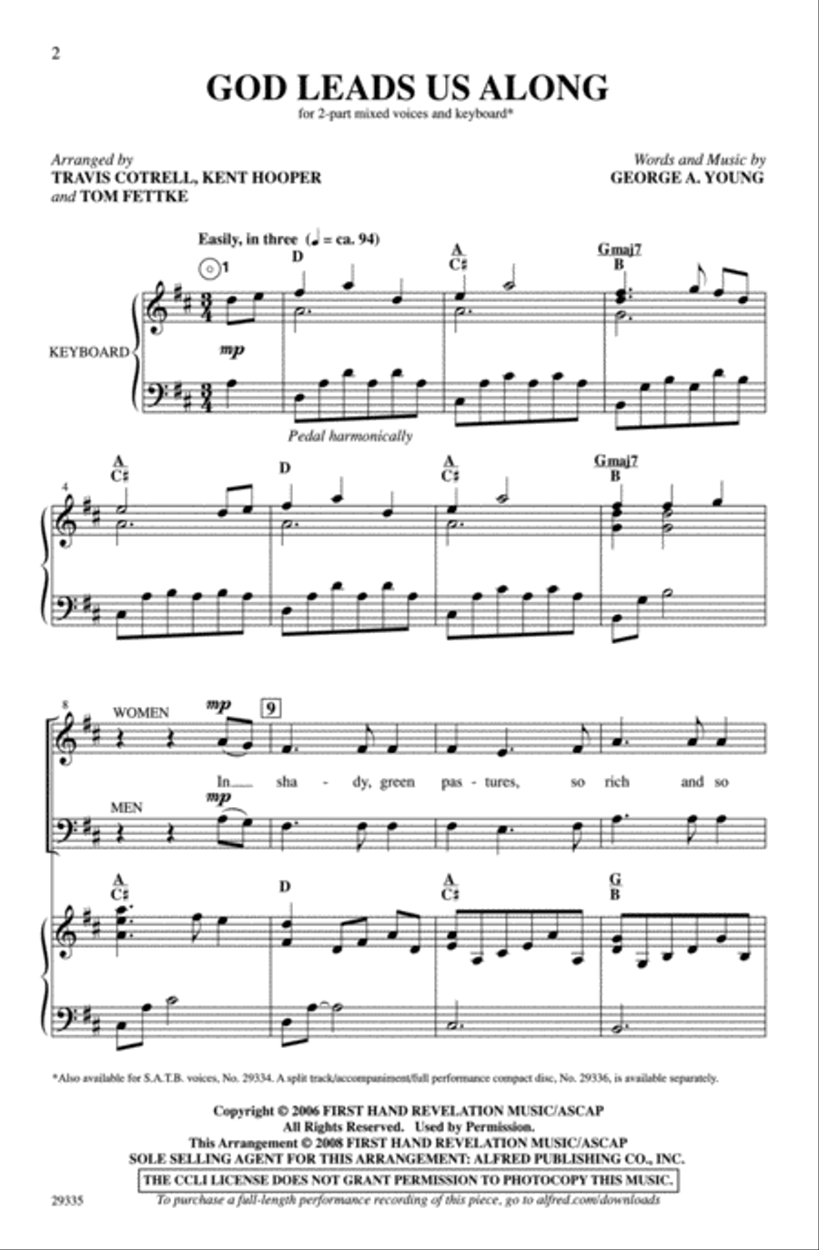 God Leads Us Along 2-Part scores gallery preview page 2