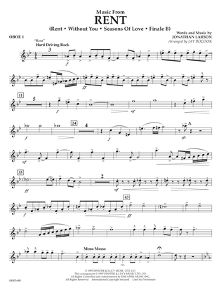Music from Rent (arr. Jay Bocook) - Oboe 1