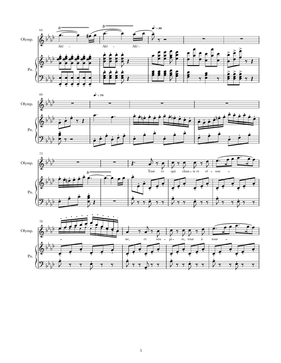 L'oiseaux Dans la Charmille (Doll's Aria) Small Ensemble scores gallery preview page 5