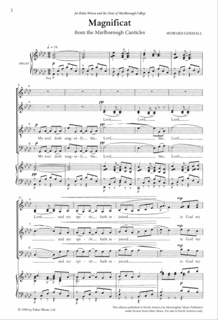 Magnificat from The Marlborough Canticles Divisi scores gallery preview page 2