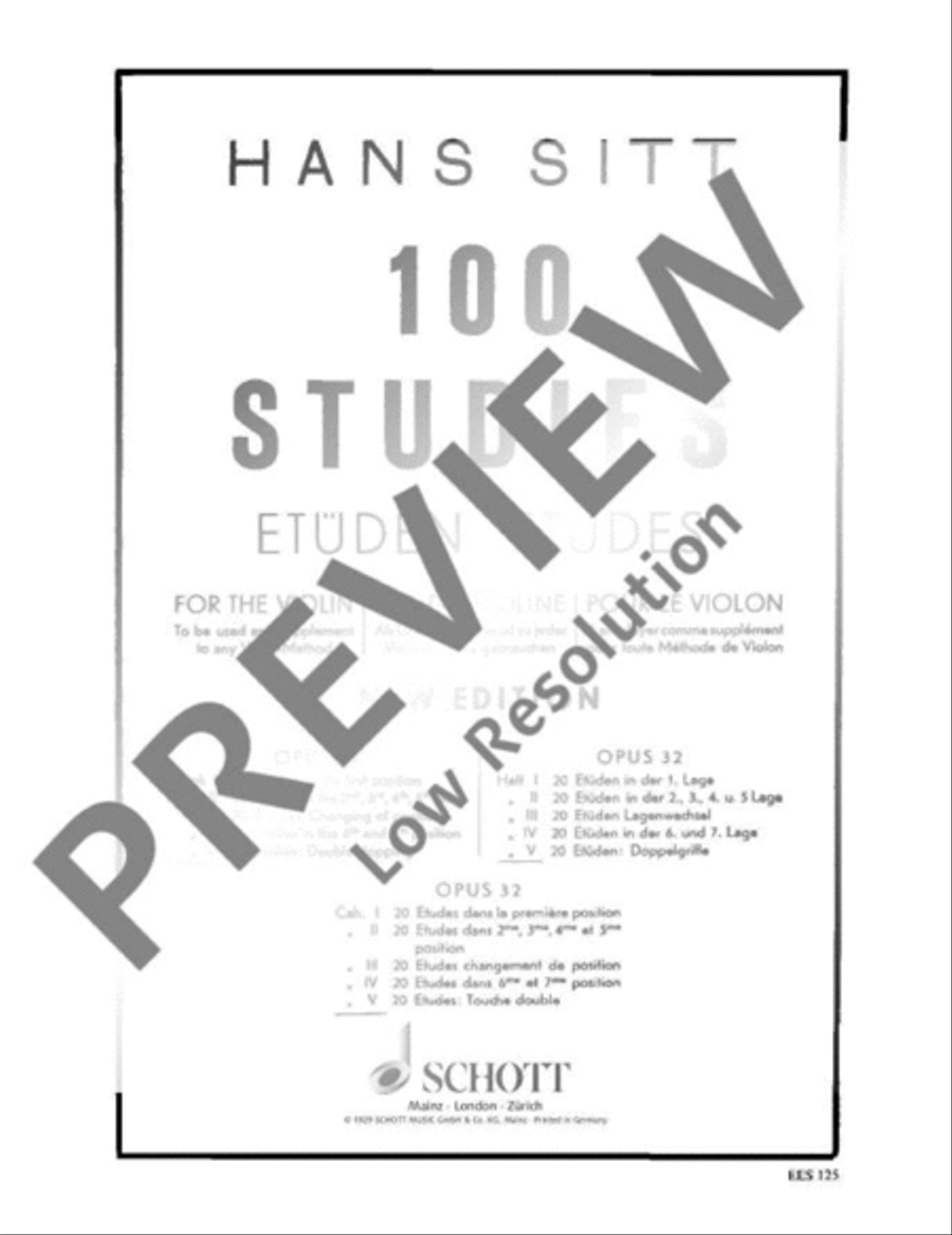100 Studies Violin Solo scores gallery preview page 2