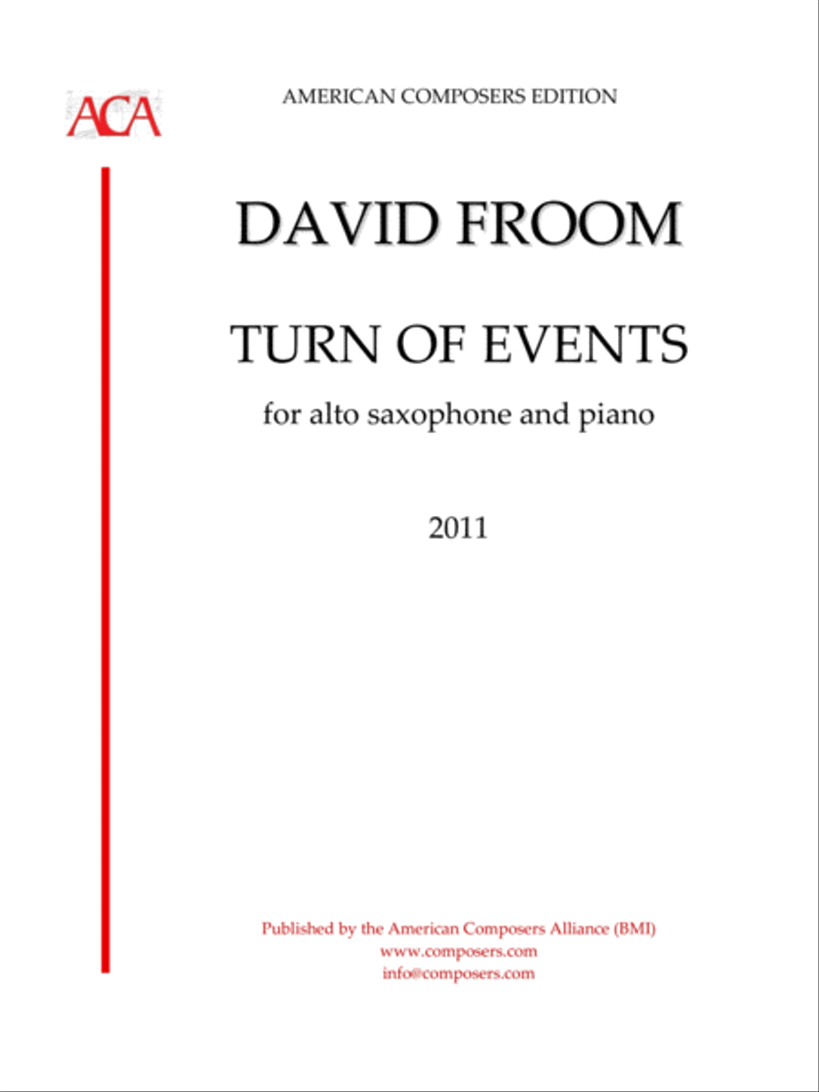 [Froom] Turn of Events Alto Saxophone scores gallery preview page 1