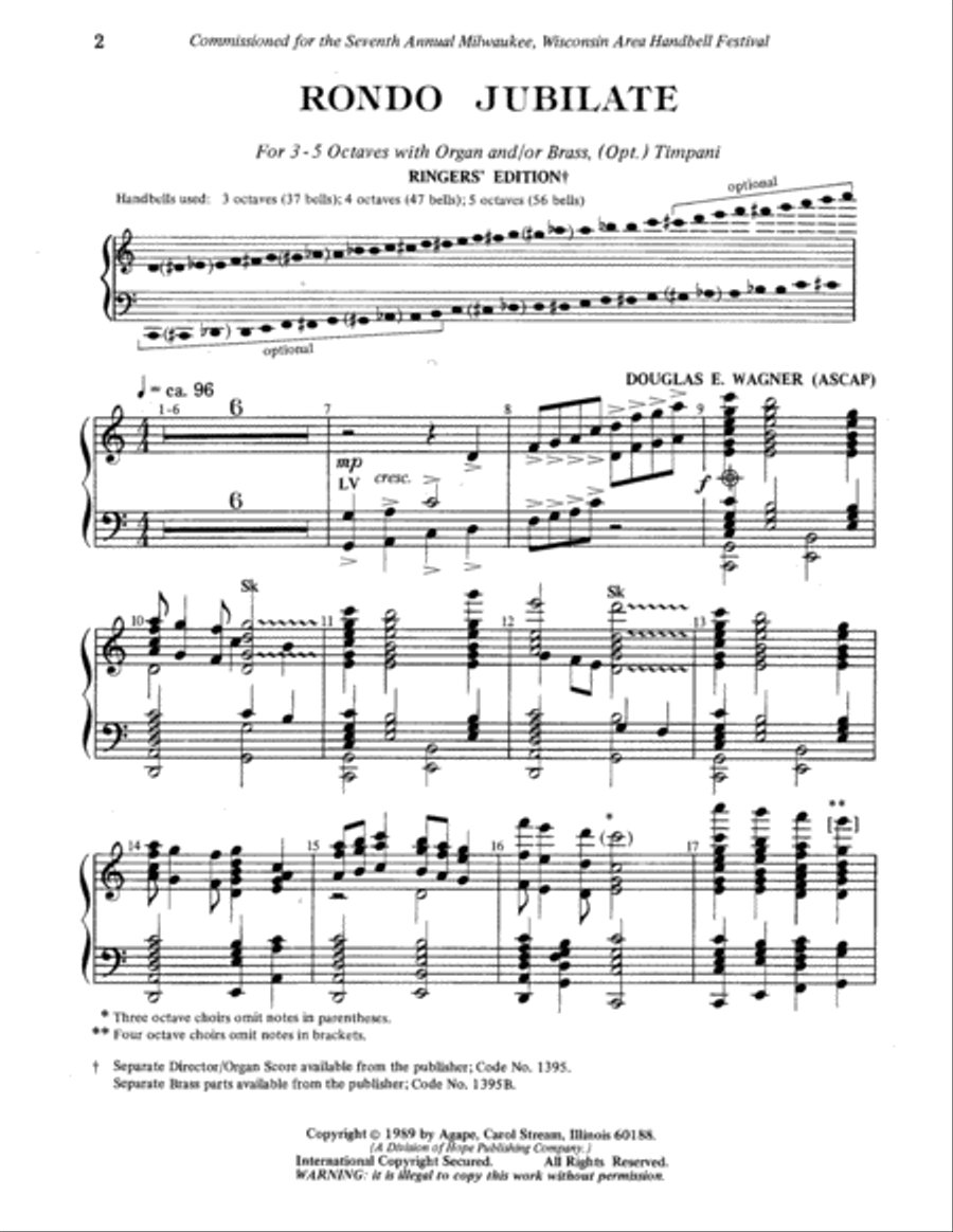 Rondo Jubilate Handbell Choir scores gallery preview page 2