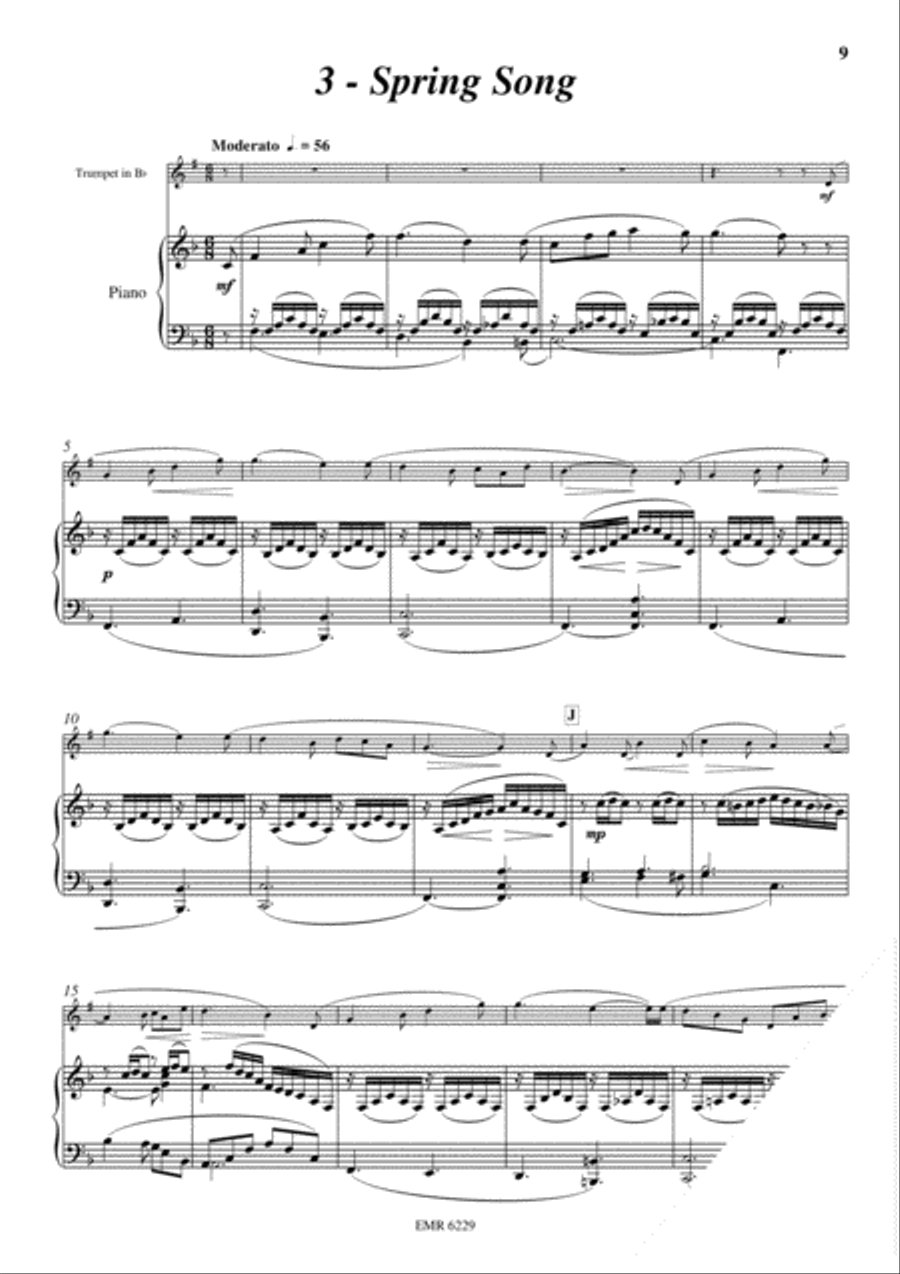 Japanese Folksongs Trumpet Solo scores gallery preview page 5