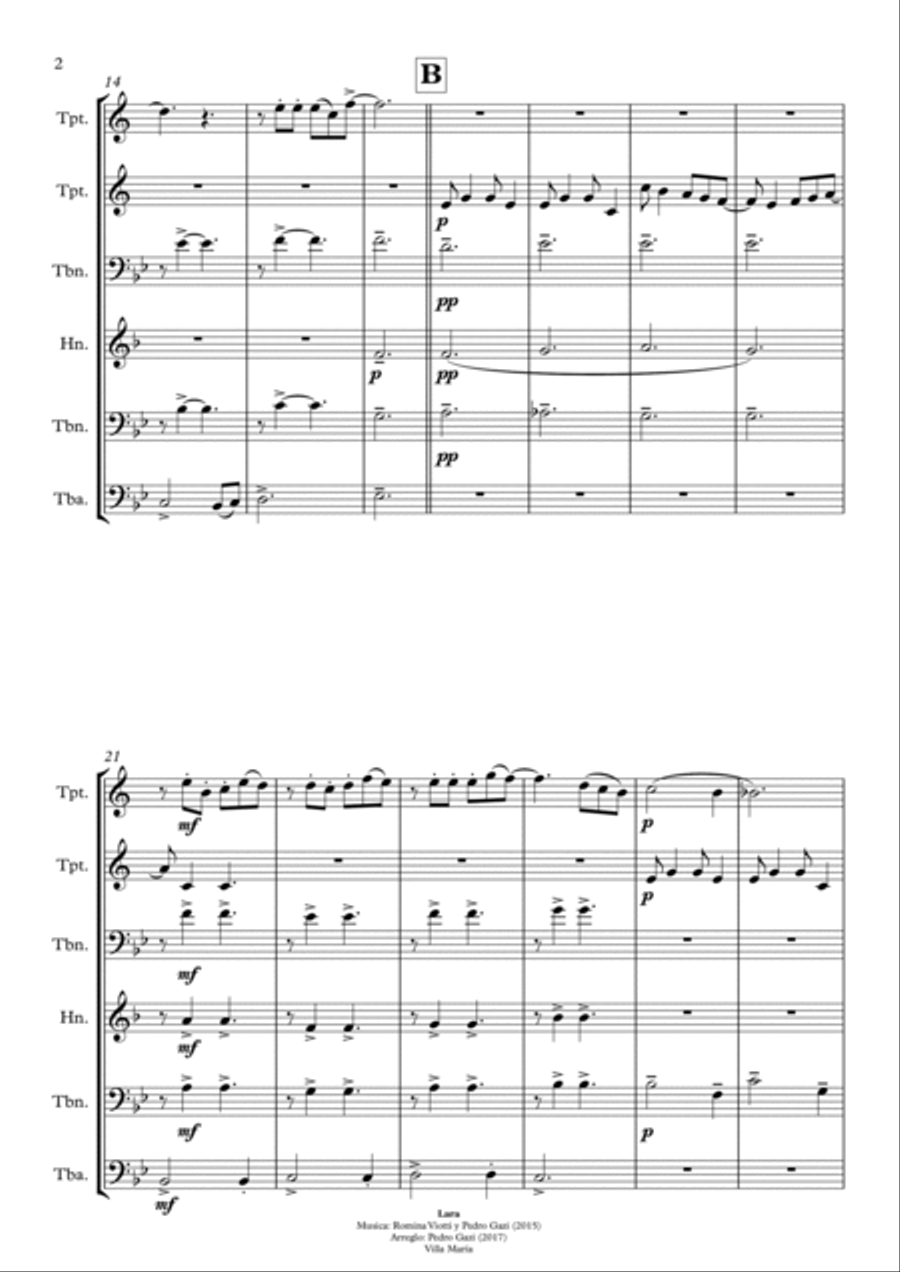 Lara Lara Large Ensemble scores gallery preview page 2