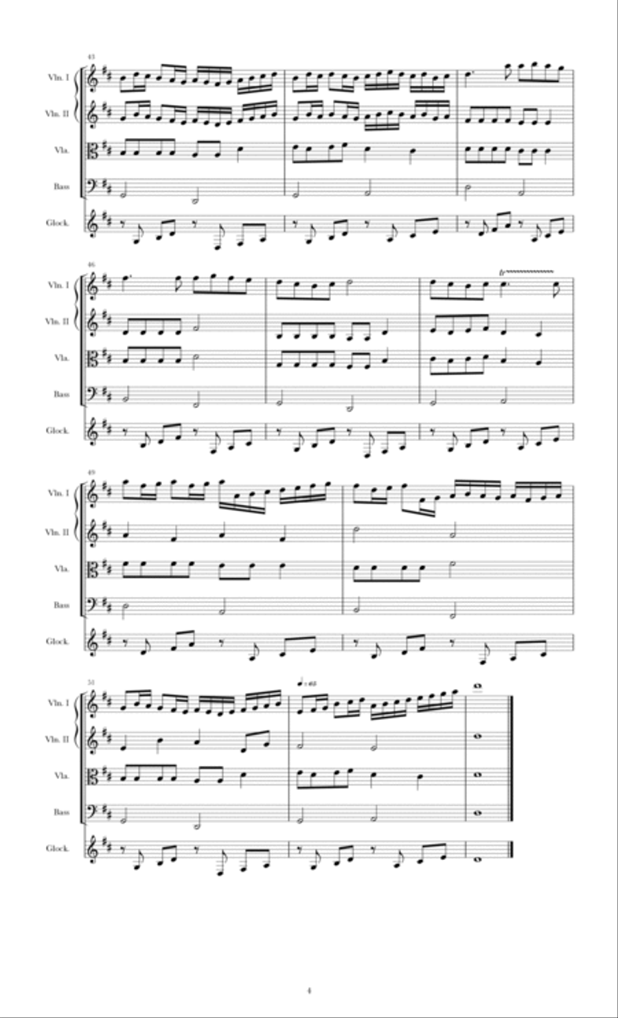 Christmas Canon (Jolly Old St Nicholas) Small Ensemble scores gallery preview page 4