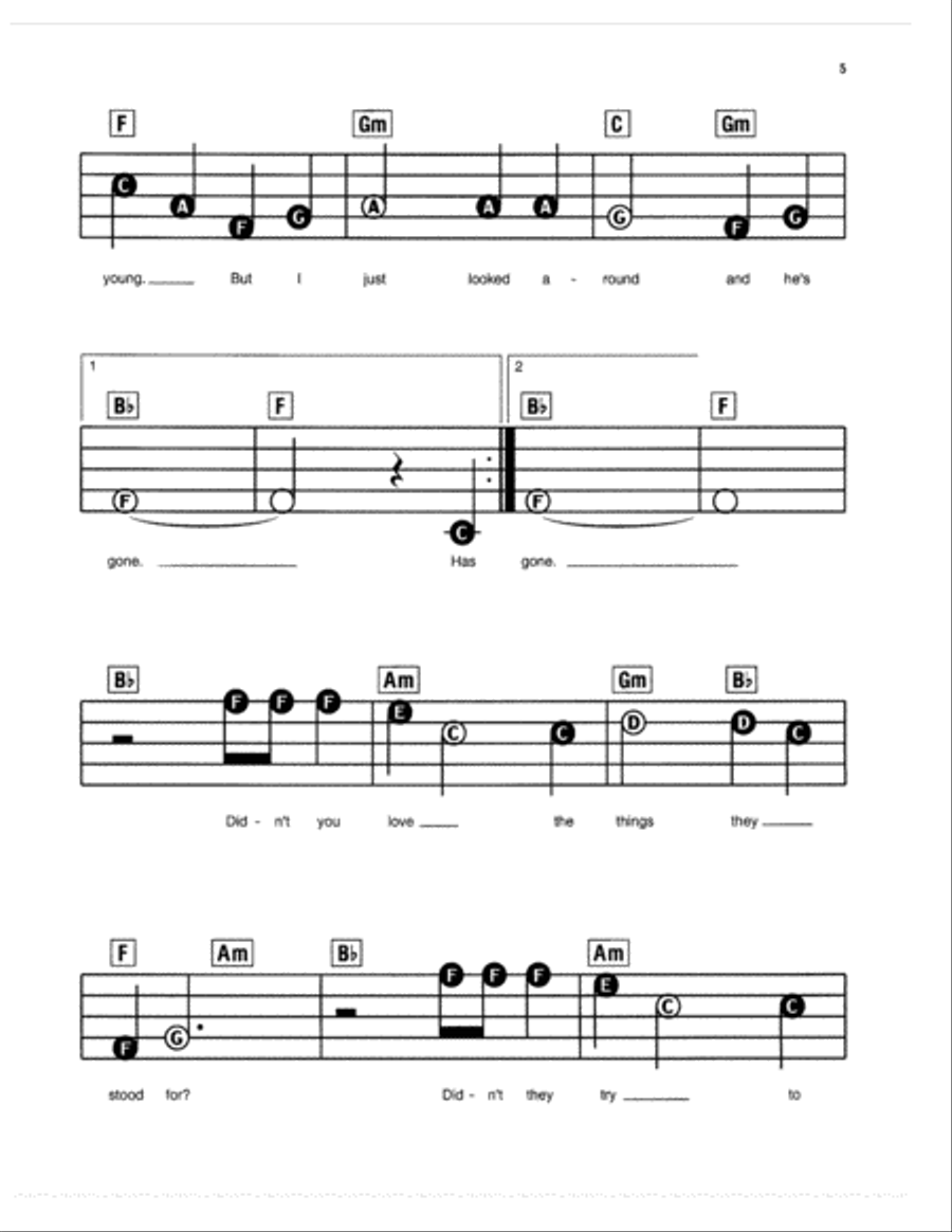 Abraham, Martin And John Electronic Keyboard scores gallery preview page 2