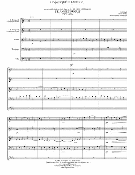 St. Anne's Fugue, BWV552b