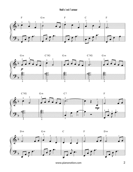 Noël c'est l'amour (Piano Solo)