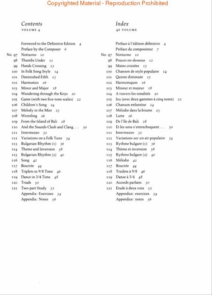 Mikrokosmos Volume 4 (Pink) Piano Method scores gallery preview page 2
