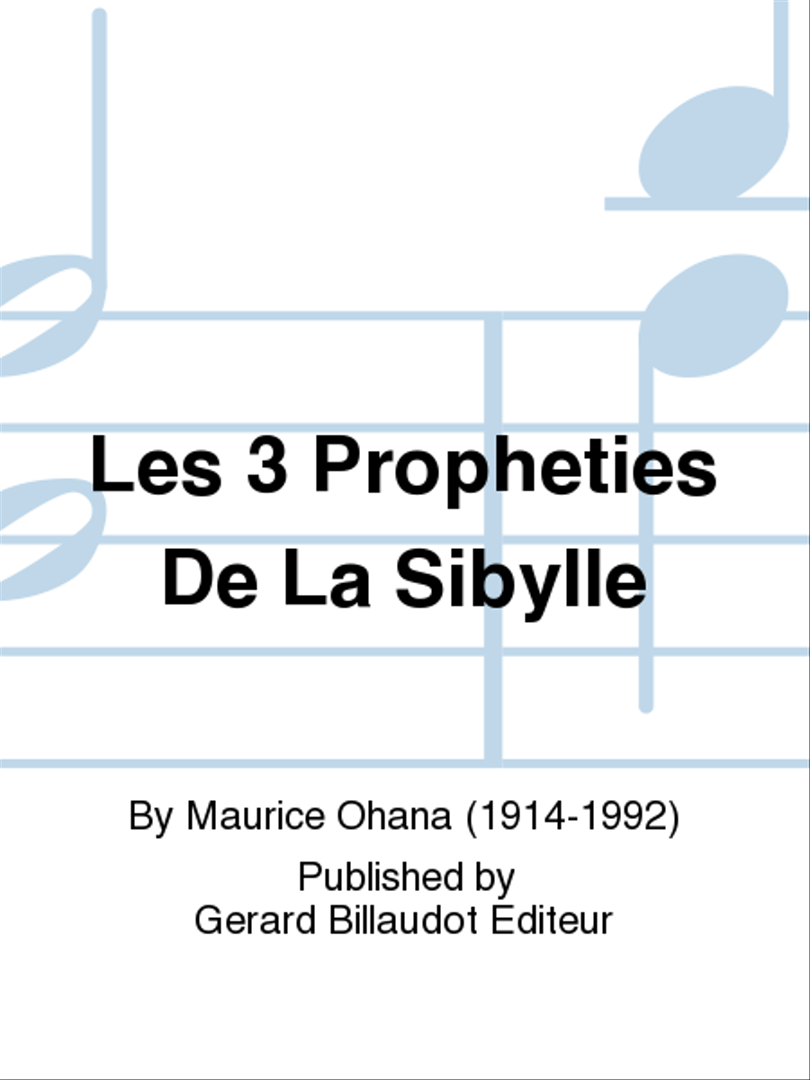Les 3 Propheties De La Sibylle Soprano Voice scores gallery preview page 1